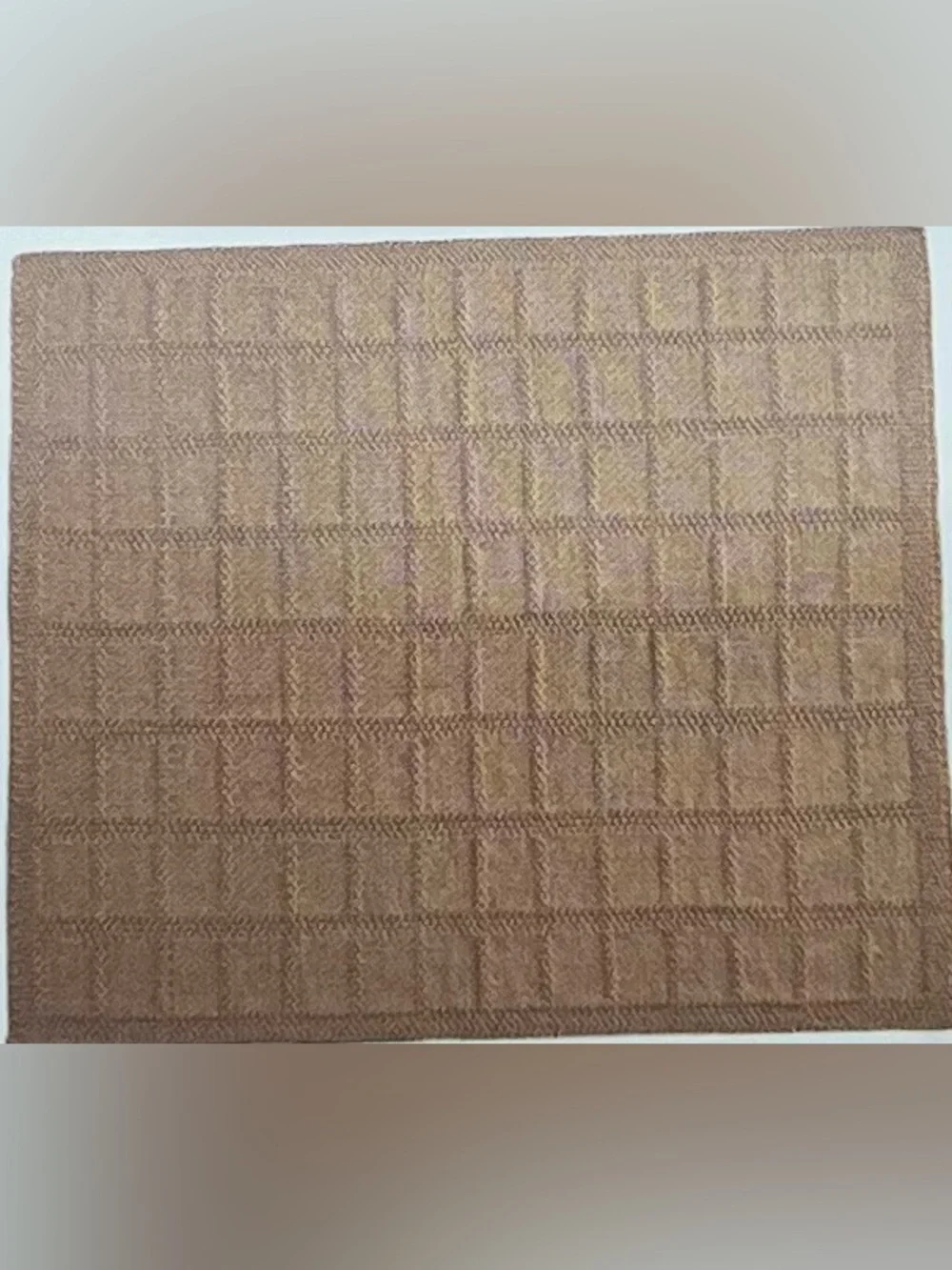 Threshold Grid Knit Throw Blanket in Camel Tan